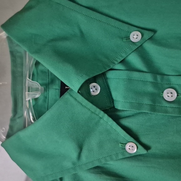 Ralph Lauren Kelly Green Fitted Button Down Shirt Embroidered Pocket Sz. 6 - Picture 3 of 6